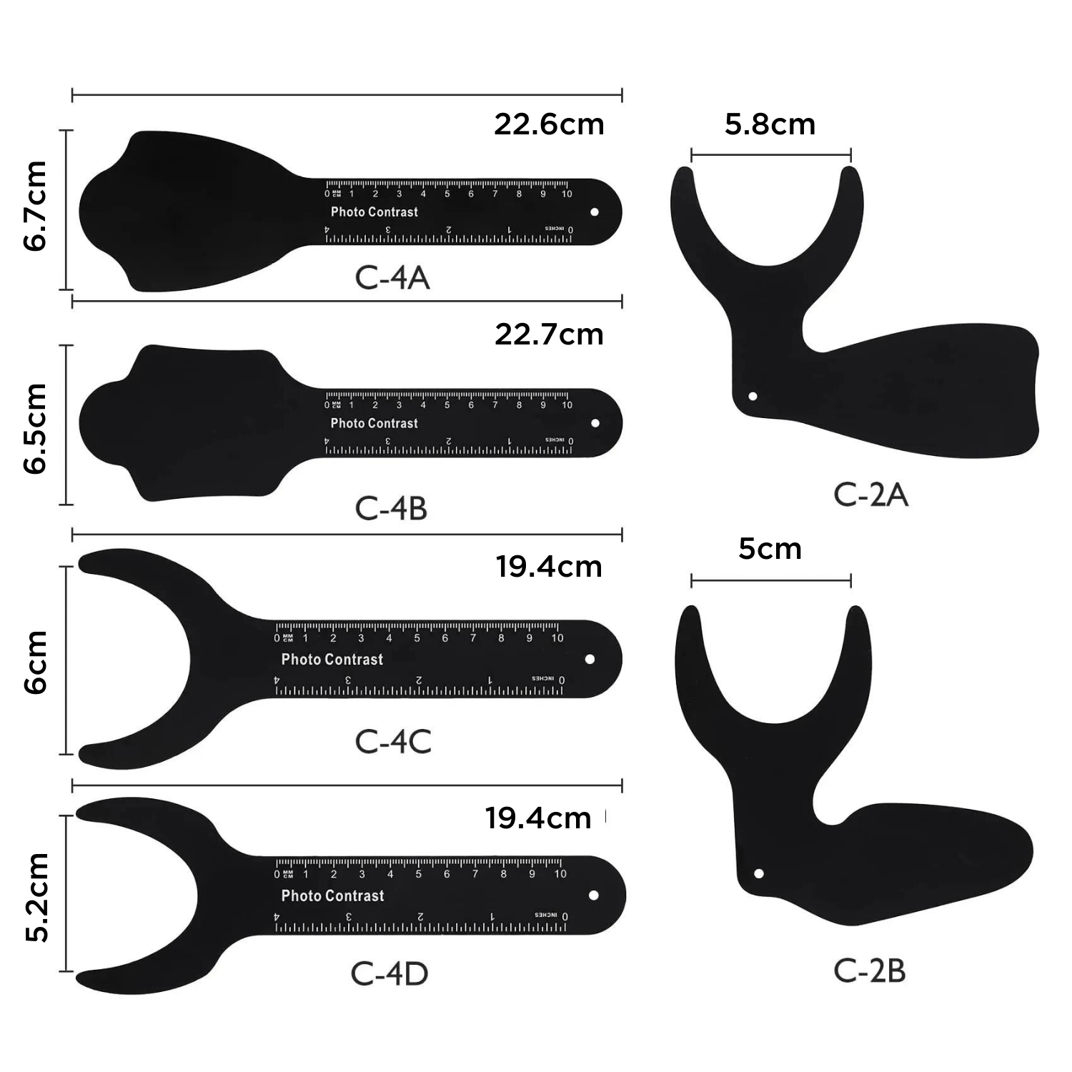 Kit de placas de contraste para fotografía intraoral (6pzas)