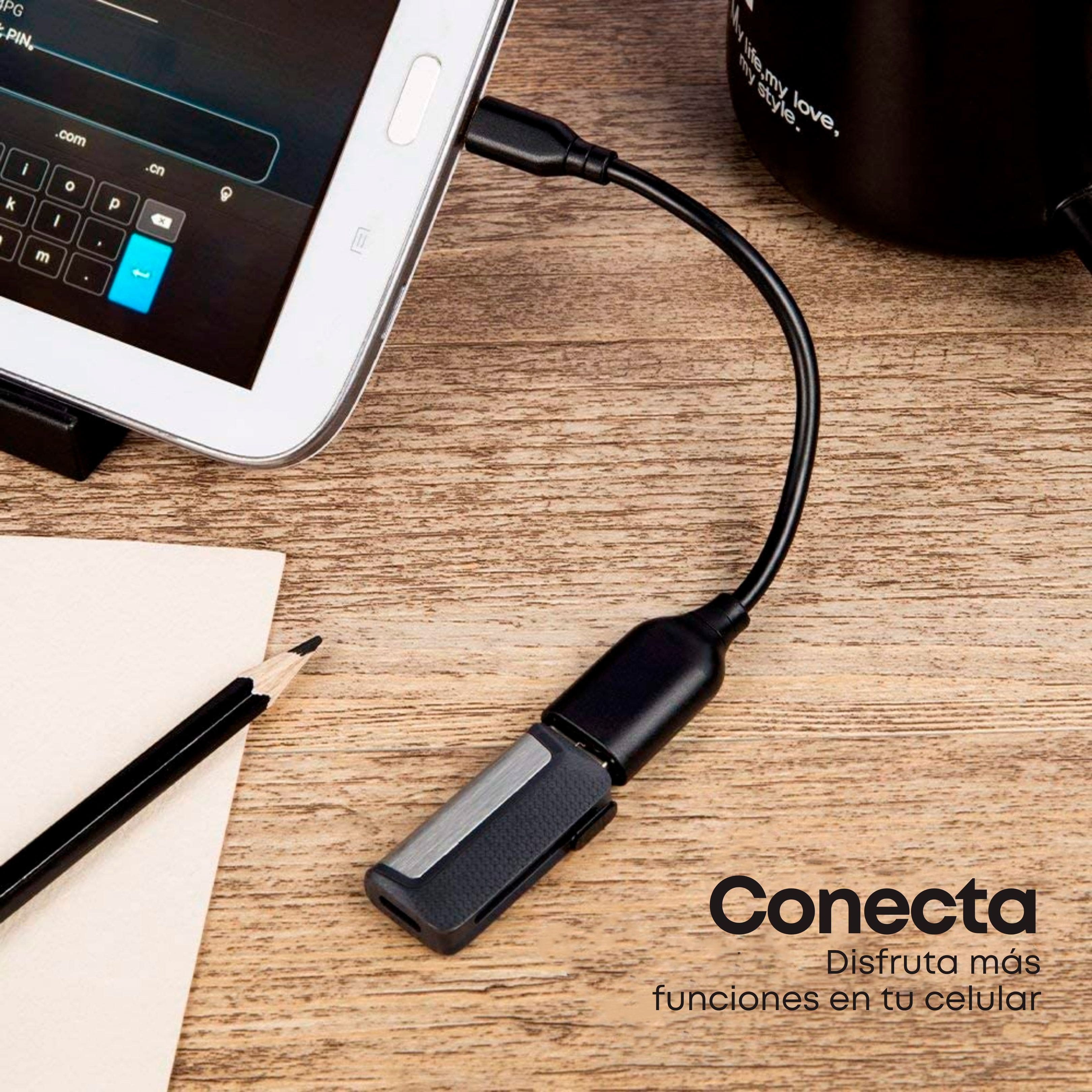 Adaptador OTG micro USB para celulares