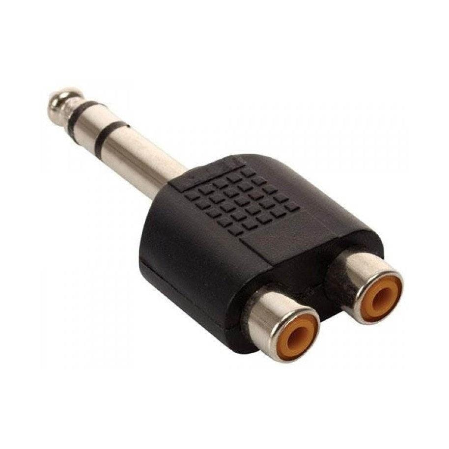 Adaptador Plug 6.5mm a 2 RCA Hembra