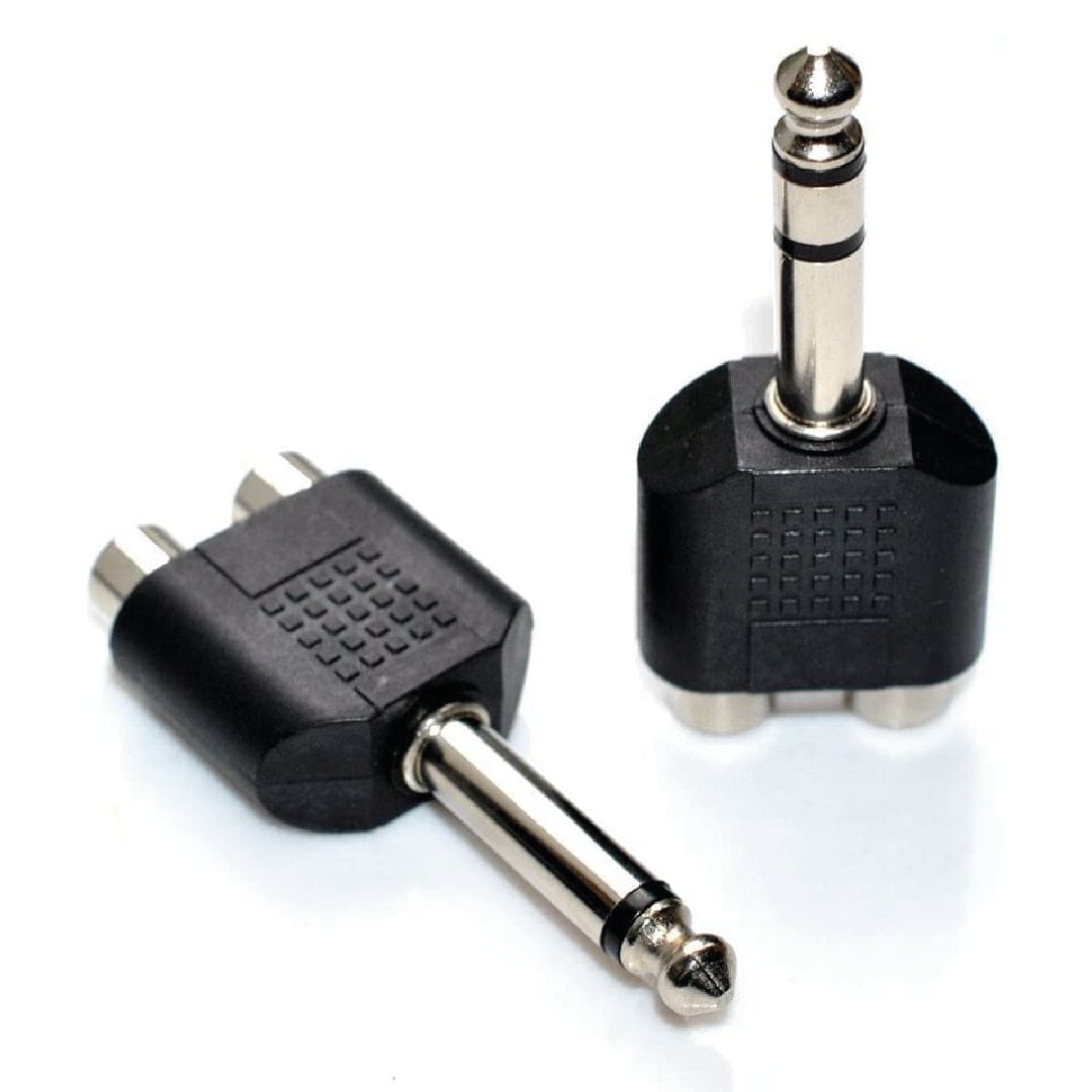 Adaptador Plug 6.5mm a 2 RCA Hembra