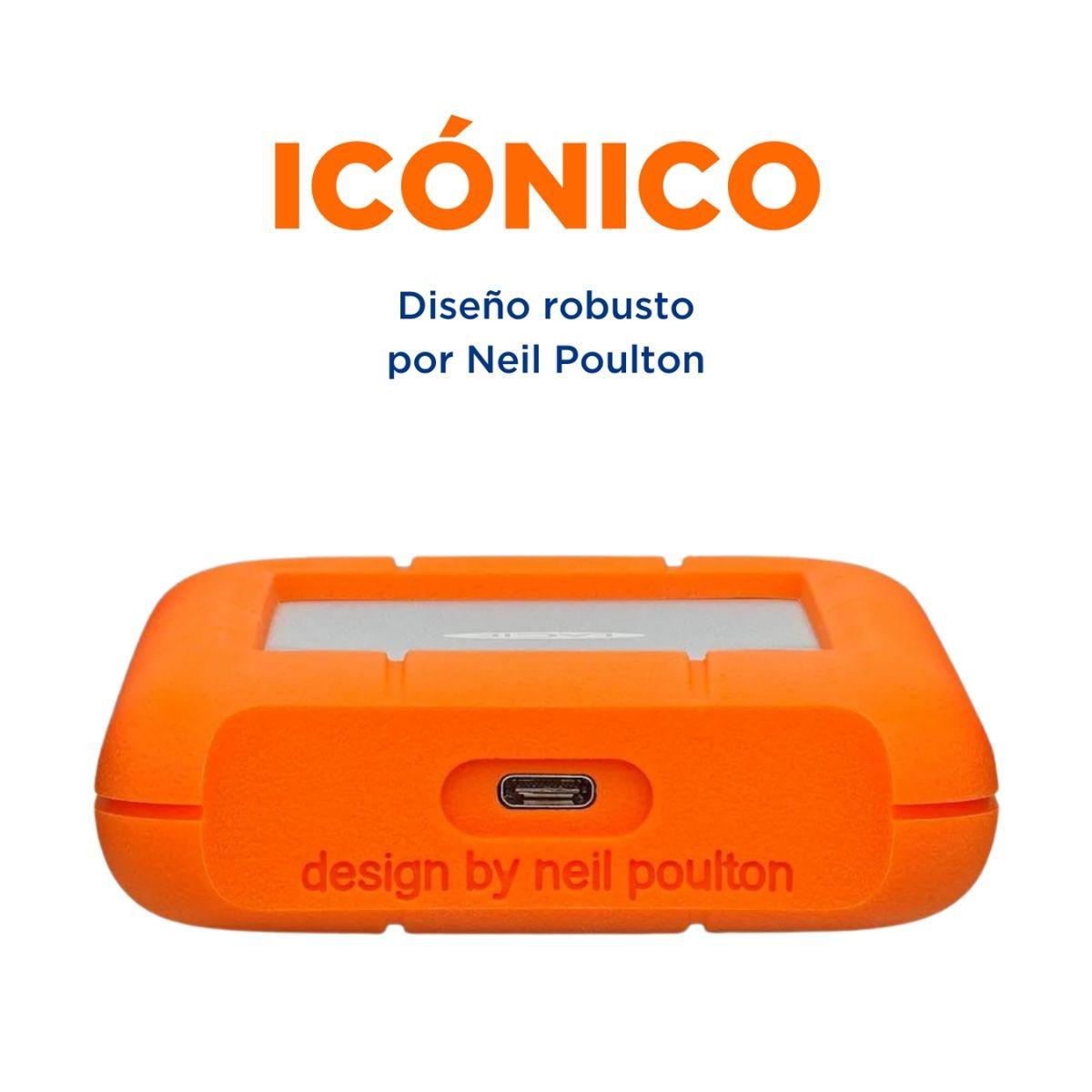 Disco duro externo LaCie Rugged USB-C 4TB