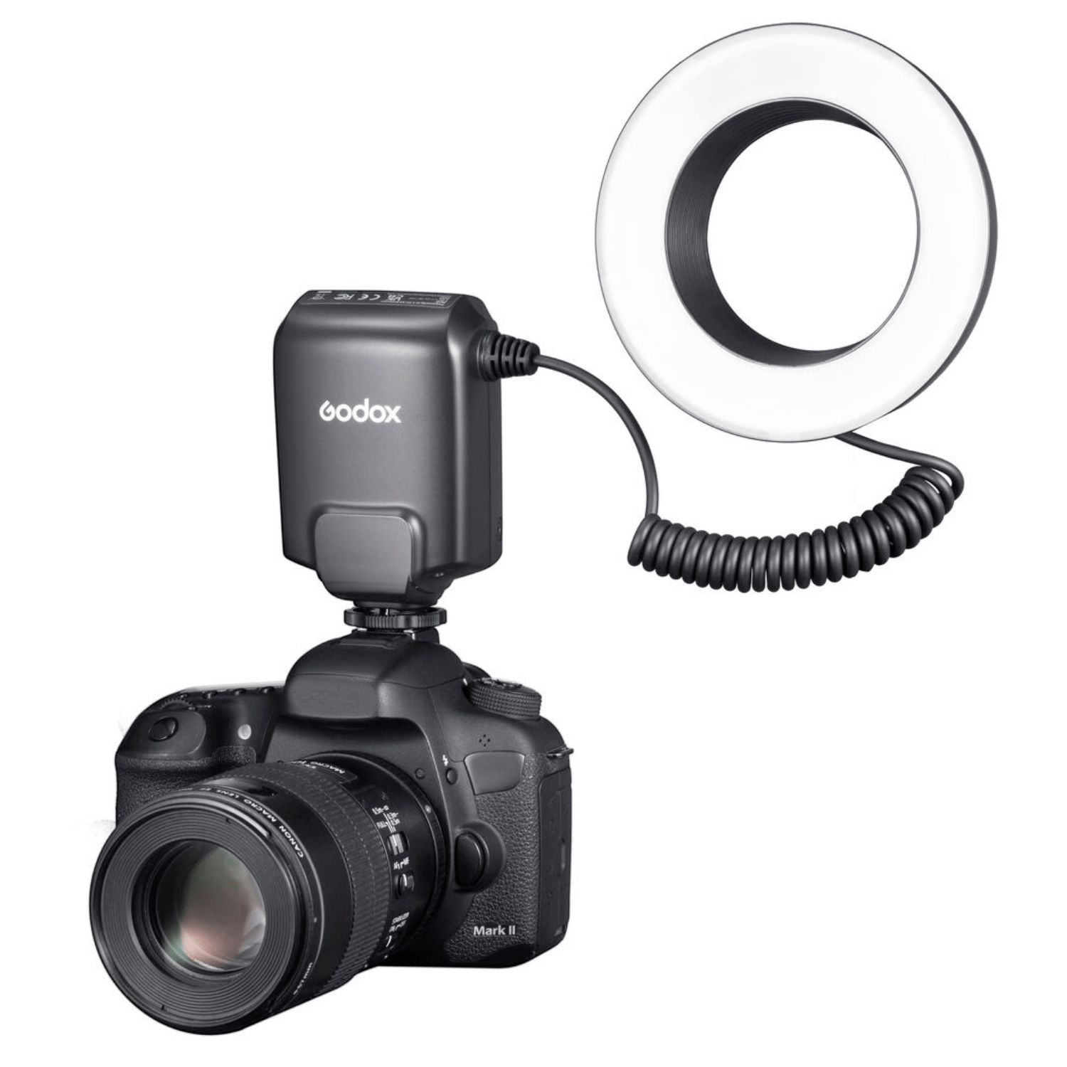 Ring Flash Godox ML-150 II y Pilas Recargables Duracell + Cargador