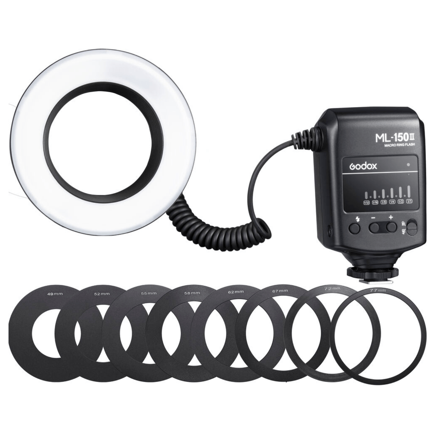 Ring Flash Godox ML-150 II y Pilas Recargables Duracell + Cargador