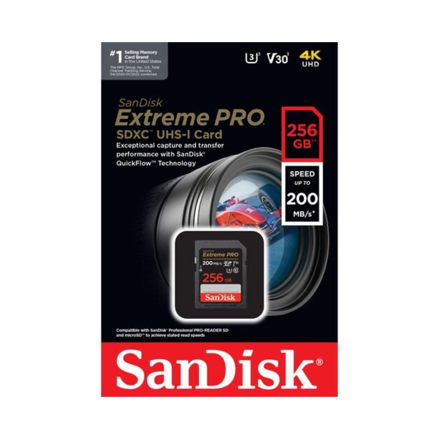 Memoria SD Sandisk Extreme Pro 200mb/s 256gb