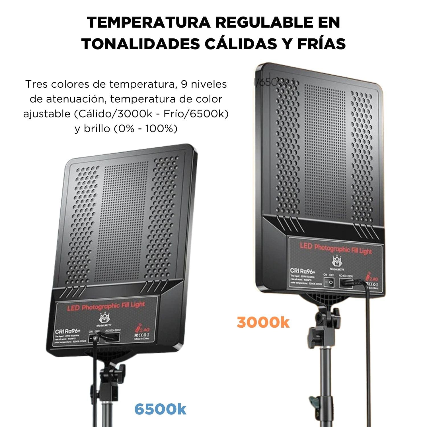 Panel Luz LED Nexus Mobet M777 para Fotografía