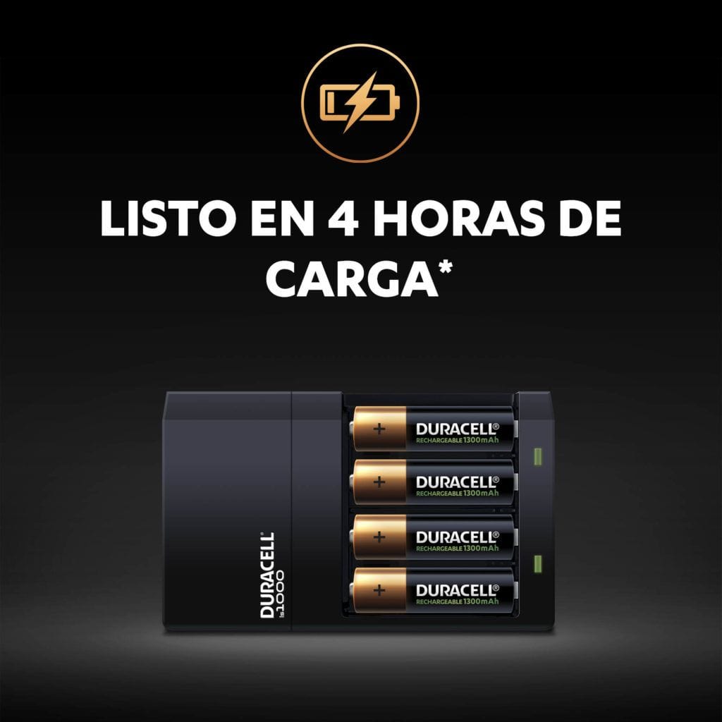 Pilas Recargables Duracell de 2500 mAh + Cargador